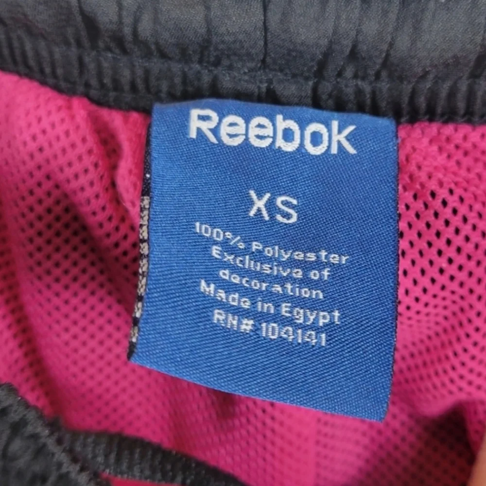 REEBOK Woman Black Track Jogger Pants Size XS Excellent Condition - Picture 3 of 3